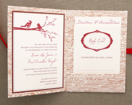 Faux Bois Pocketfold Template download invitation templates