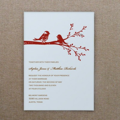 Love Birds A7 Invitation