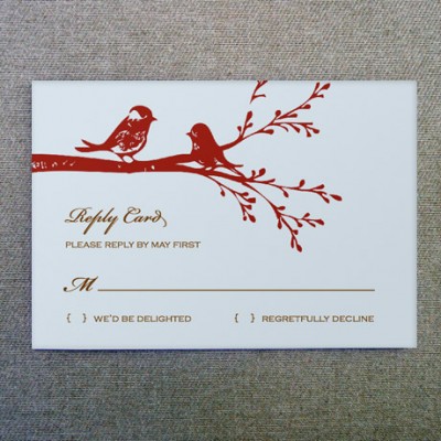 Love Birds RSVP Card Template