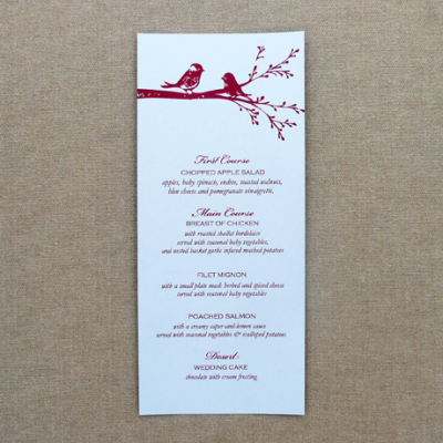 Damask Wedding Menu Template Read More