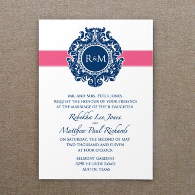 Monogram Shield A7 Invitation Template Read More