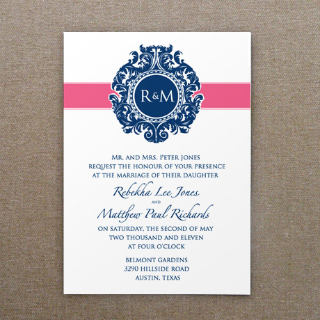 Monogram Shield Invitation Template