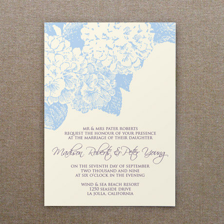 Hydrangea A7 Invitation Template Hydrangea A7 Invitation Template