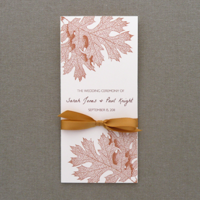 Oak Leaves TriFold Program Template