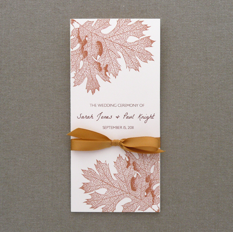 Oak Leaves TriFold Program Template