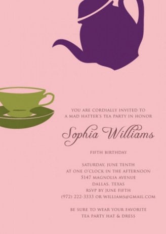 Tea Party Invitation Template Tea Party Invitation Template