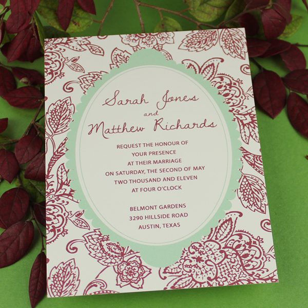 Matelasse A6 Invitation Template