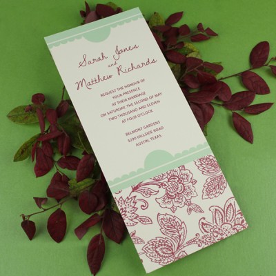 Damask Wedding Menu Template Read More