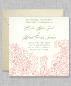 square wedding invitation template