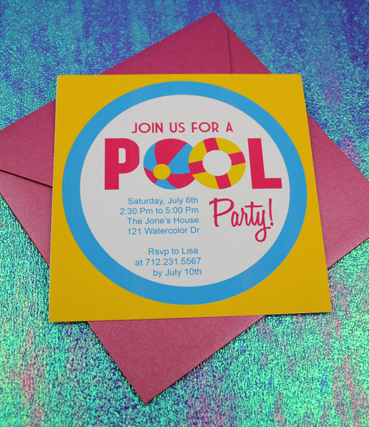 Design Your Own <strong>Party Invitations</strong> - Canva Pool party invitation template free