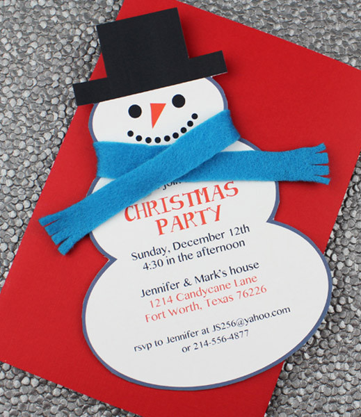 snowman invitations