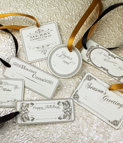 printable vintage gift tag template download print
