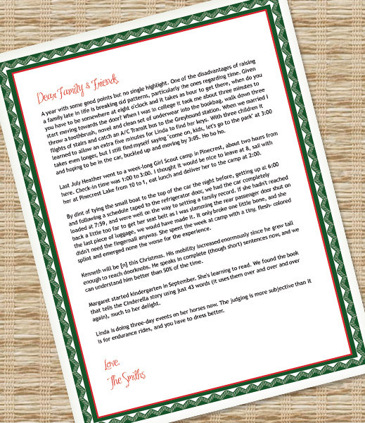 Christmas Letter Templates Microsoft Word