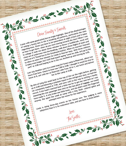 templates for christmas letters