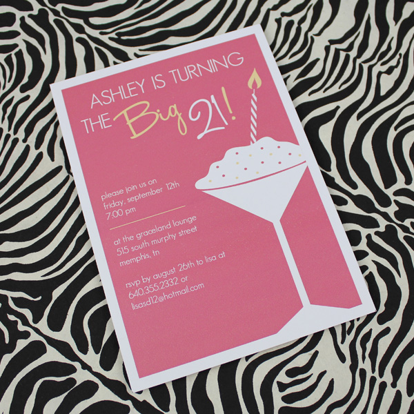 21st Birthday Invitation Template for Girls Download & Print