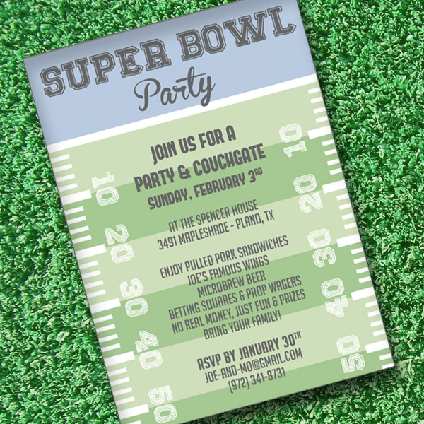 Super Bowl Invitation Template Download & Print
