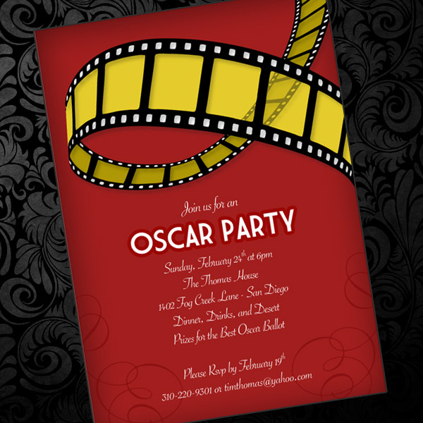 Oscar Party Invitation Template Download & Print