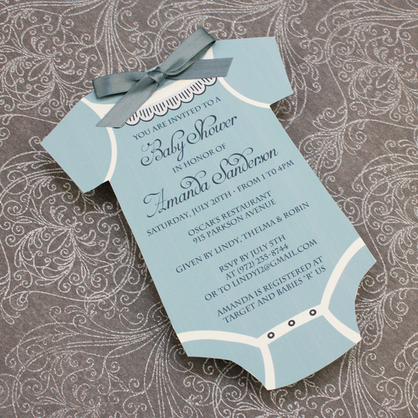 Baby Shower Invitation Template: Boys Onsie – Download & Print