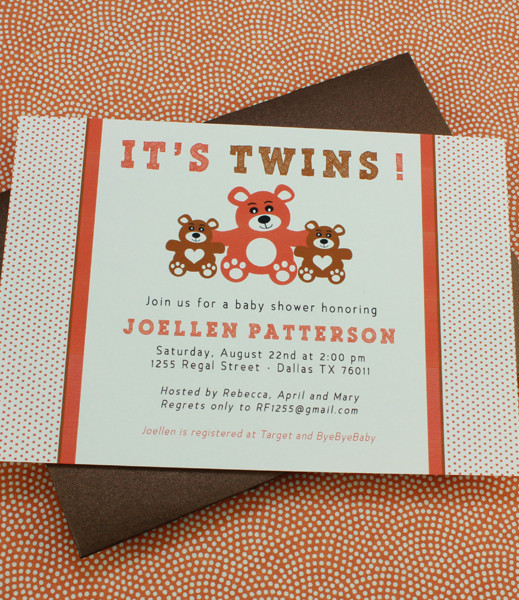 beyond weddings baby shower baby shower invitation template it s twins ...