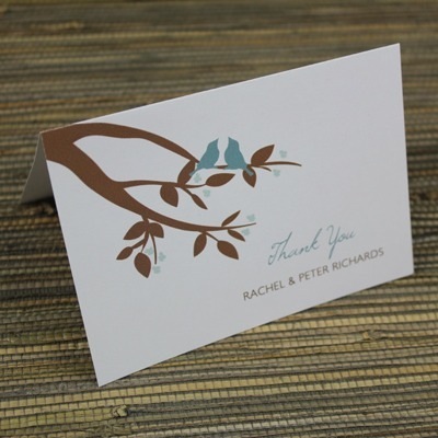 Thank You Template Love Birds In Tree Print Thank You Template Love Birds In Tree