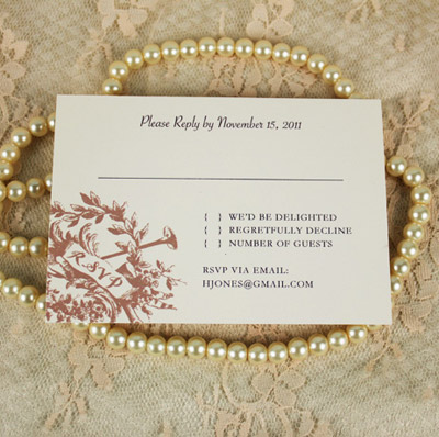 rsvp card template vintage carnival trumpet design download print