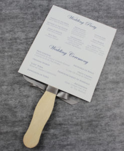 Wedding Program Paddle Fan Template – Matelasse Design – Download &amp; Print