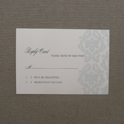 french damask wedding rsvp template download print