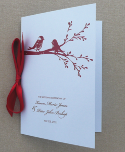 4 Page Wedding Program Template With Vintage Typography Download Print 4 Page Wedding Program Template
