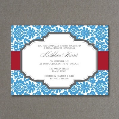 invitation template rococo with ribbon detail download print