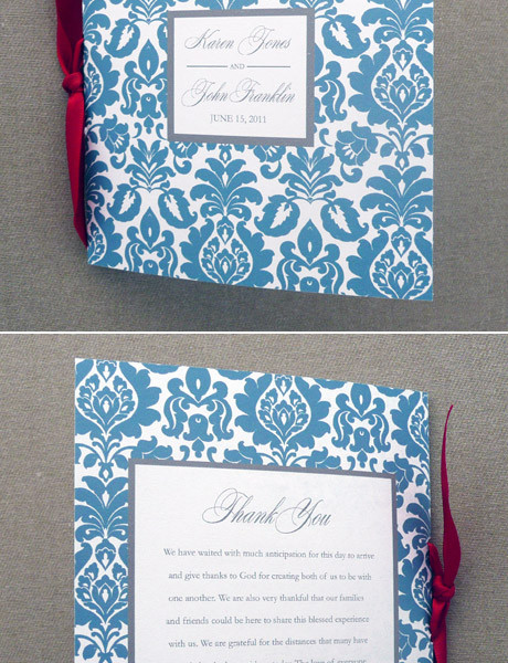 square program template Free funeral program template elegant dark blue and square photo.