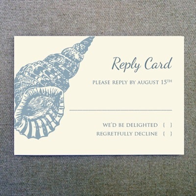 rsvp template seashell design download print