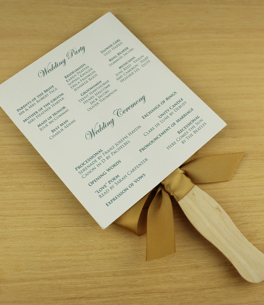 Diy Wedding Program Fans Kit With Design Template Image Wedding