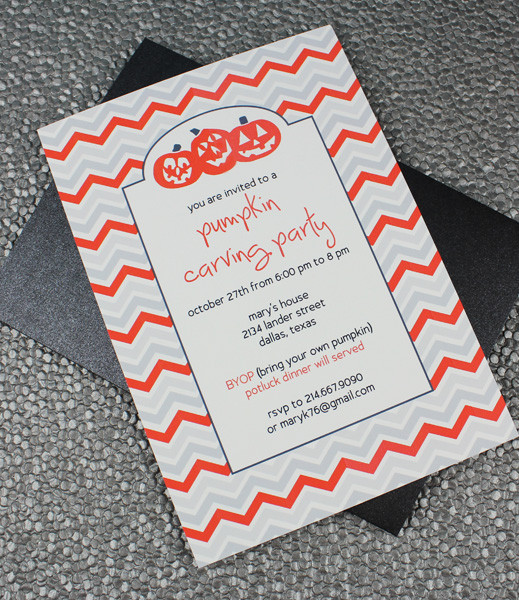 halloween invitation template for pumpkin carving party download