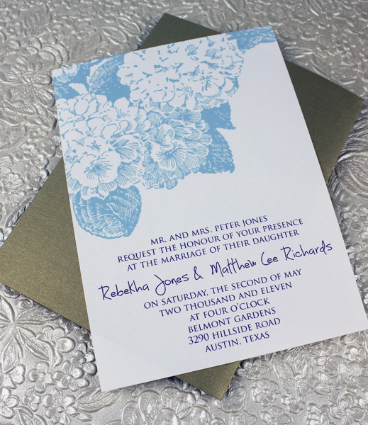Invitation Template Hydrangea Flower Download Print Invitation Template Hydrangea Flower 1