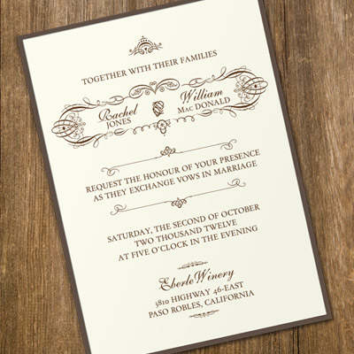vintage invitation
