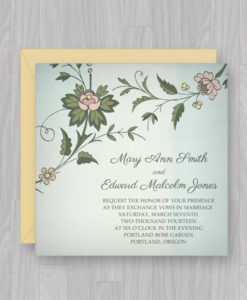 square wedding invitation template