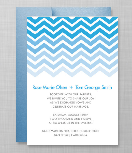 chevron invitations