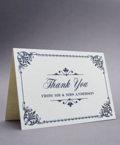 Thank You Print Ornate Vintage Wedding Thank You Card Template Print