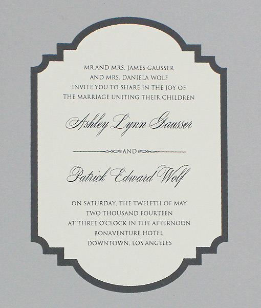 Classic Die Cut Wedding Invitation Download & Print