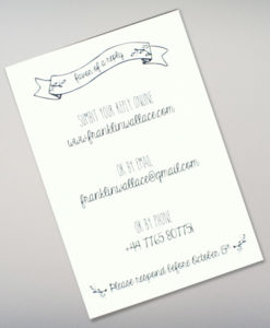 wedding rsvp card template