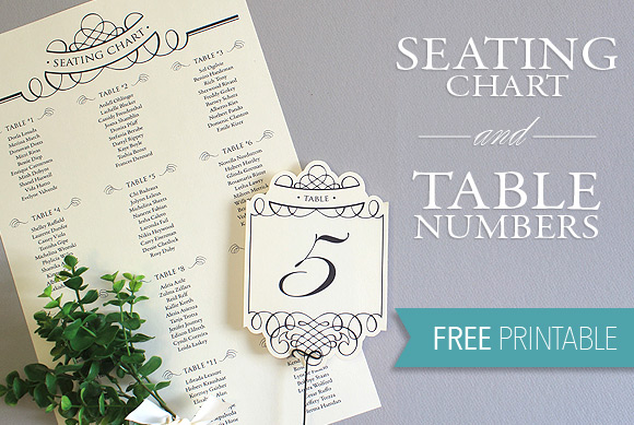 Free Wedding Table Chart Template