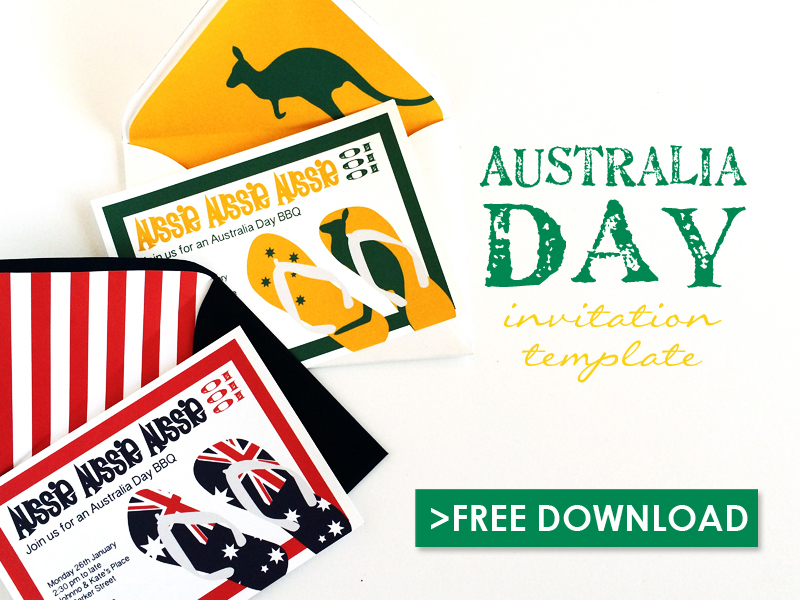 Free Australia Day Party Invitation Template