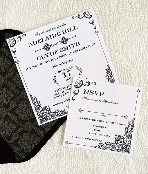... iron and lace vintage wedding invitation template | Download & Print ... iron and lace vintage wedding invitation template | Download & Print