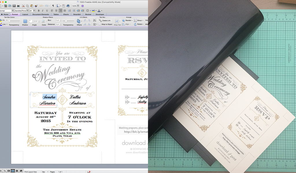 diy-vintage-wedding-invitation-with-free-template