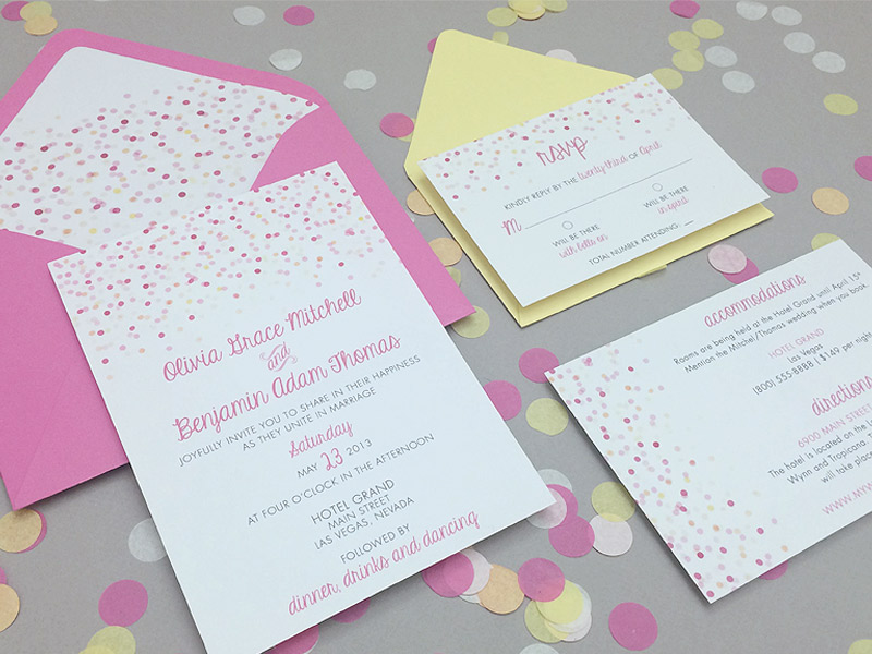 polka dots invitations templates