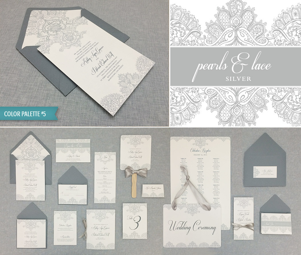 Diy Elegant Lace Wedding Invitation Template Suite Printable Silver Lace Wedding Invitation Suite Print