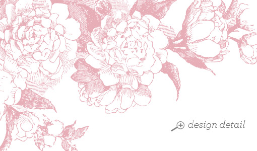 Garden Rose Printable Wedding Stationery - Design Detail