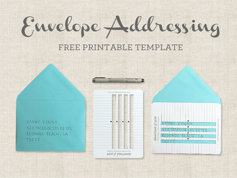 free printable addressing envelope templates