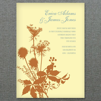 I chose Distemper for the Fall Bouquet invitation template