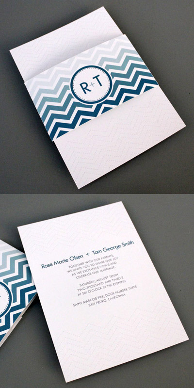 Chevron Print Invitation Template 6